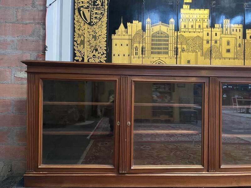 Walnut Sideboard - Napoleon III Trade Furniture / Display Cabinet-photo-2