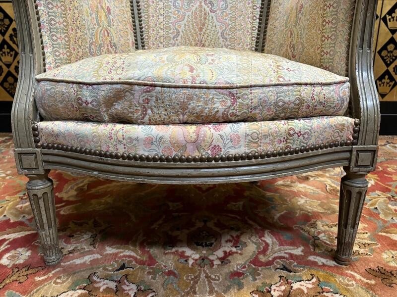 Fauteuil - Bergère à Oreilles De Style Louis XVI-photo-4