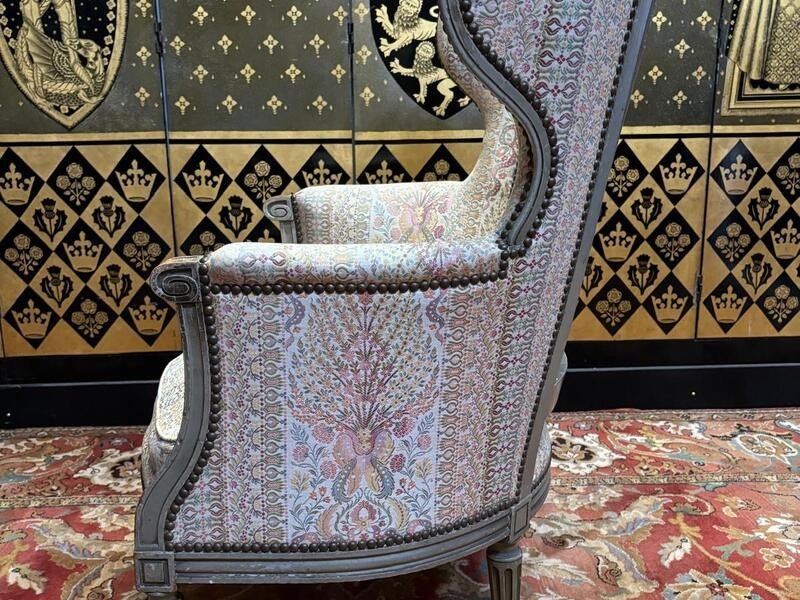 Louis XVI Style Wingback Armchair-photo-2