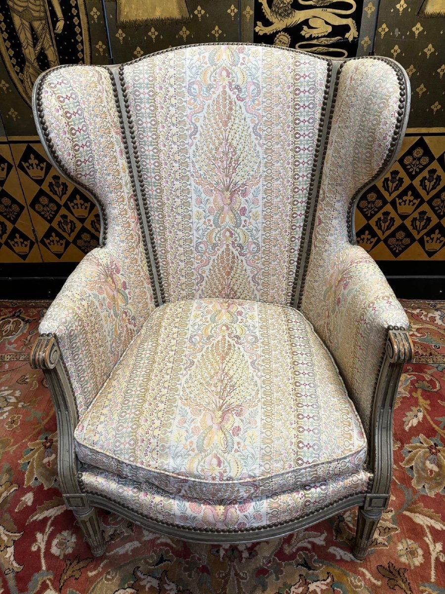 Louis XVI Style Wingback Armchair