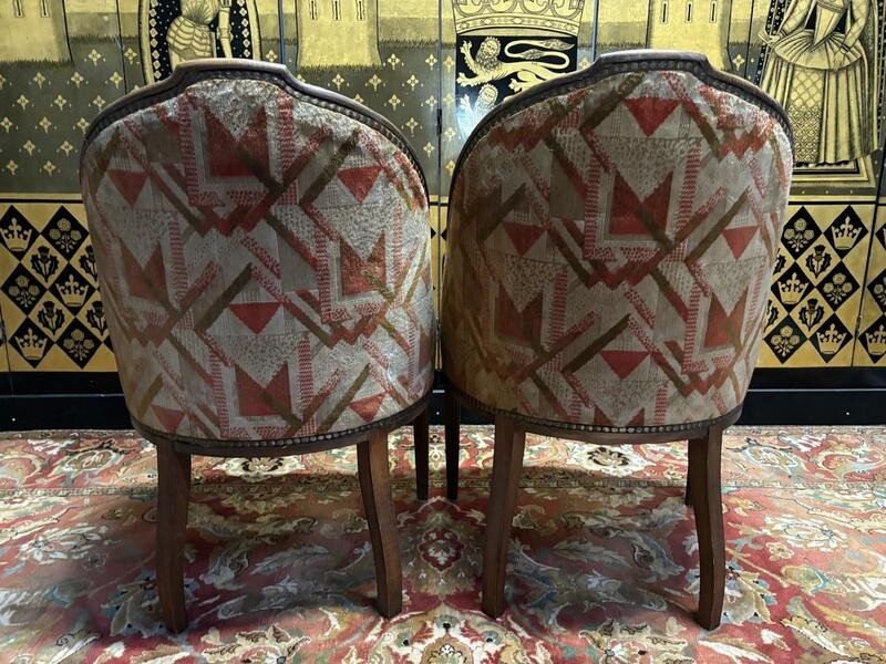 Pair Of Armchairs - Bergeres Gondolas Art Deco Period-photo-4