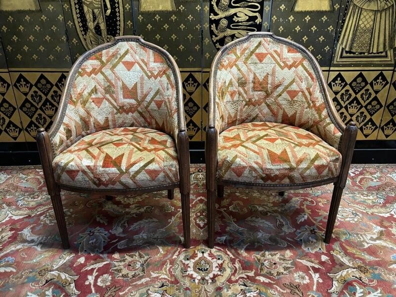 Pair Of Armchairs - Bergeres Gondolas Art Deco Period