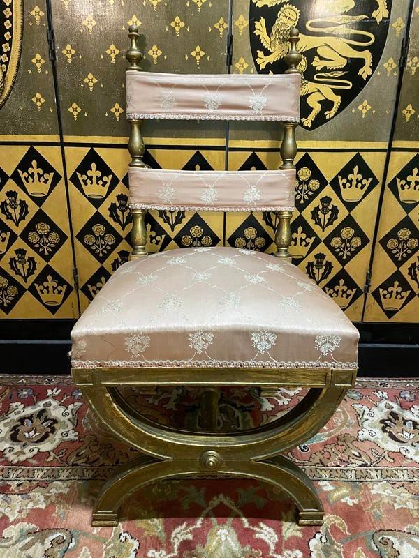 Golden Curule Chair 