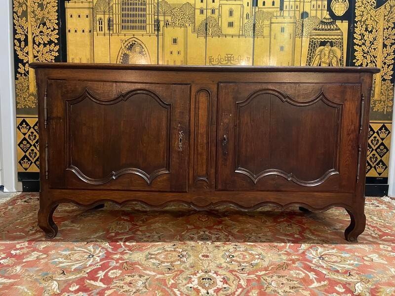 Buffet - Louis XV Period Sideboard In Solid Oak 