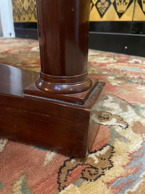 Empire Period Pedestal Table In Mahogany And Marble -photo-2