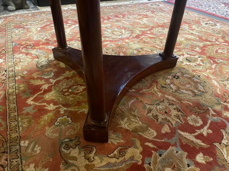 Empire Period Pedestal Table In Mahogany And Marble -photo-3