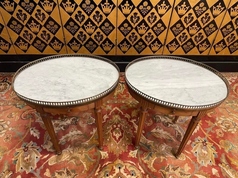 Pair Of Louis XVI Style Bedside Tables-photo-4