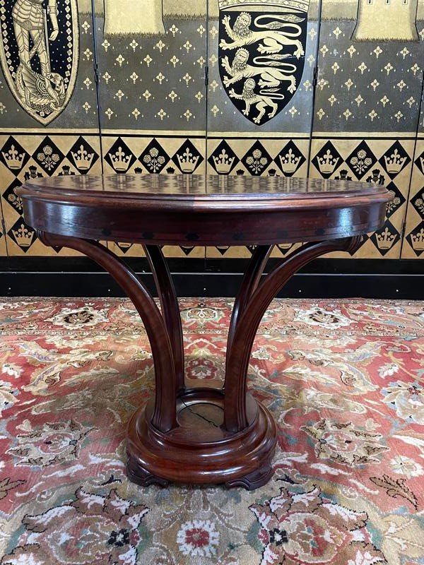 Circular Side Table Signed By Gallée