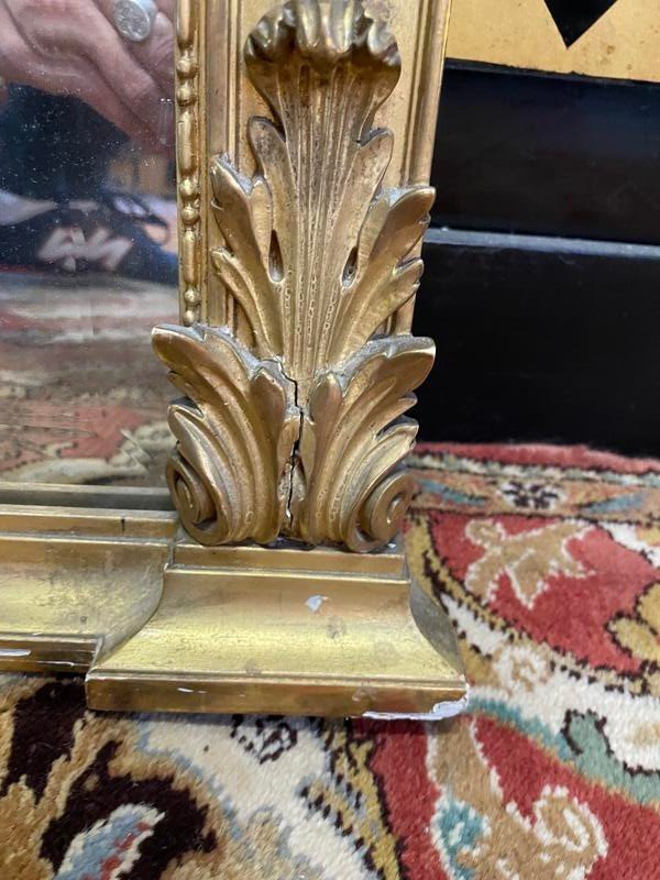 Miroir De Style Louis XVI En Bois Doré-photo-4