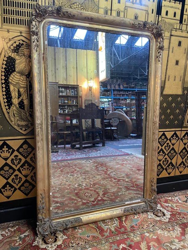 Miroir De Style Napoléon III En Bois Doré-photo-2