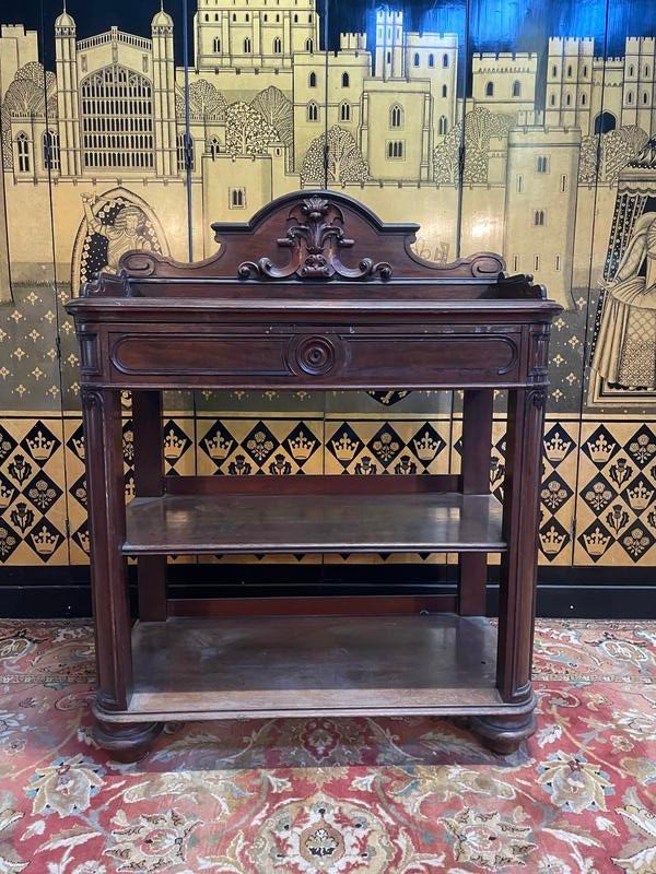 Console - Serving Table In Mahogany From The Napoleon III Period-photo-2