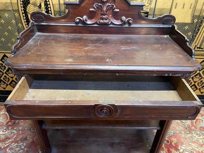 Console - Serving Table In Mahogany From The Napoleon III Period-photo-3