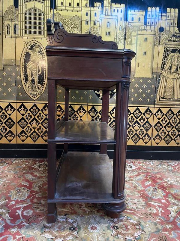 Console - Serving Table In Mahogany From The Napoleon III Period-photo-1