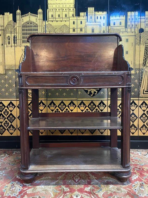 Console - Serving Table In Mahogany From The Napoleon III Period