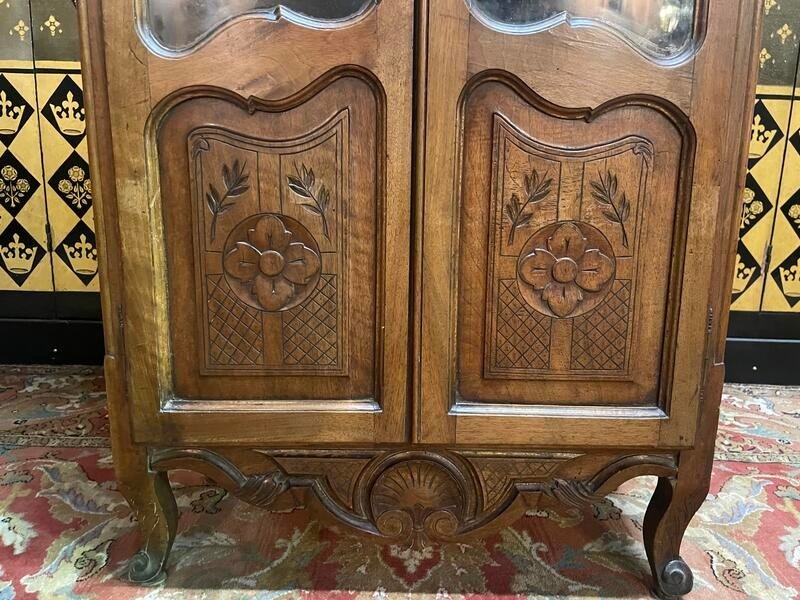 Library - Louis XV Display Case In Walnut 1900-photo-3