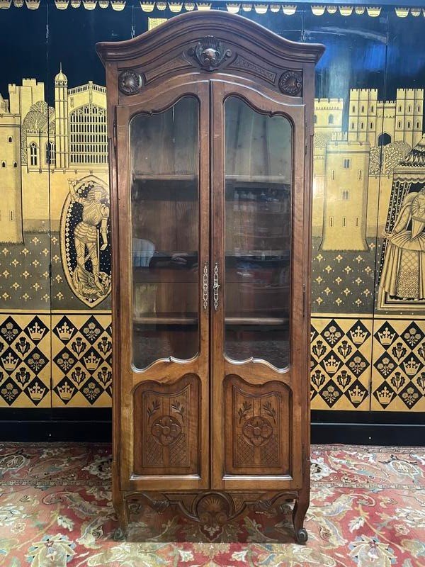 Library - Louis XV Display Case In Walnut 1900