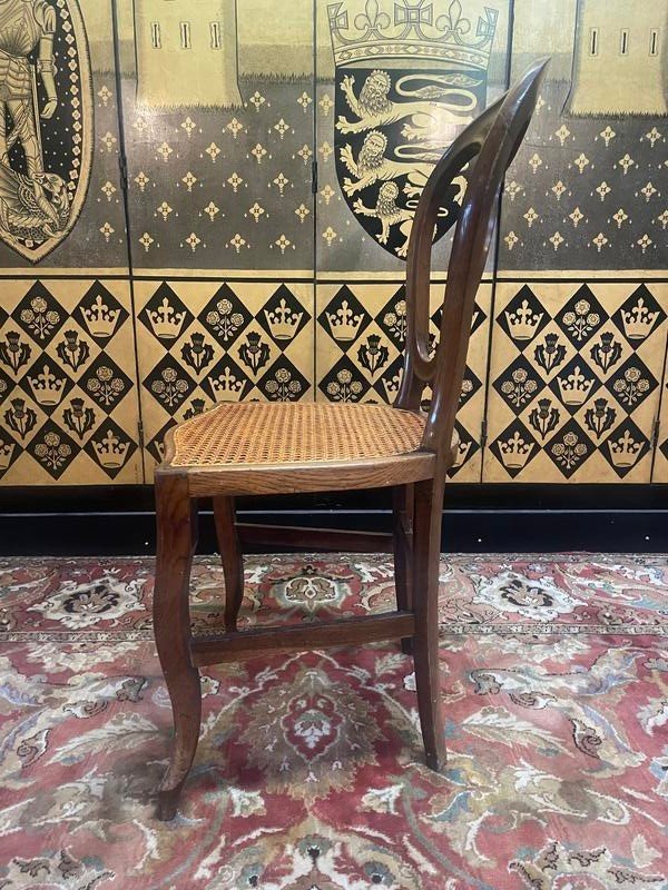 Set Of 8 Louis Philippe Cannage Chairs - Caned In Oak-photo-4