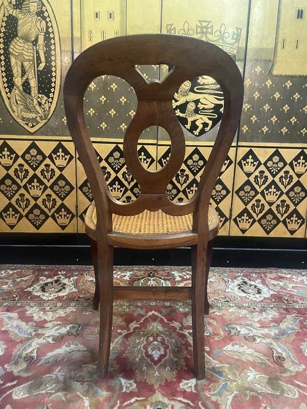 Set Of 8 Louis Philippe Cannage Chairs - Caned In Oak-photo-5