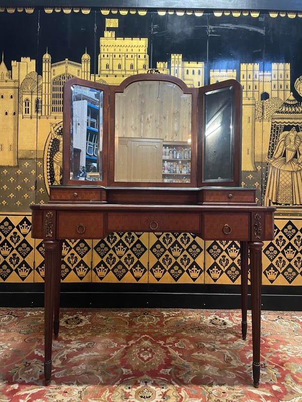 Louis XVI Style Marquetry Dressing Table