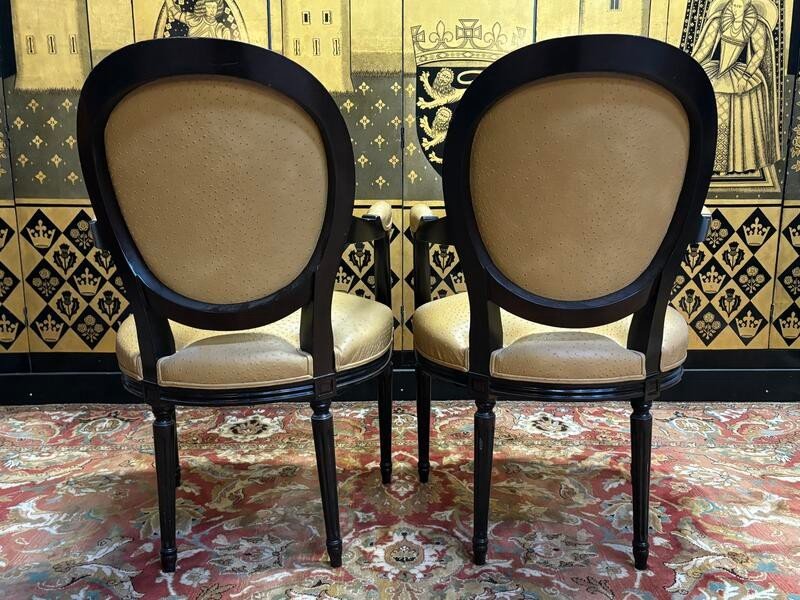 Paire De Fauteuils De Style Louis  XVI-photo-4