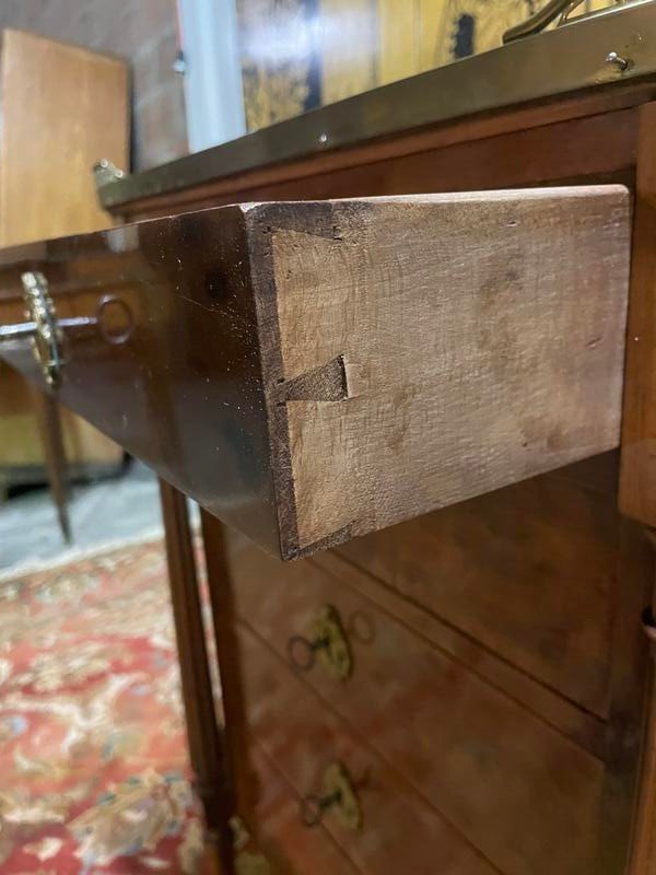 Louis XVI Style Mahogany Entrance Console Table-photo-3