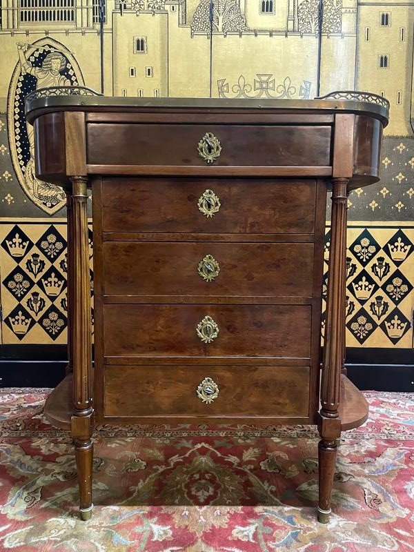 Louis XVI Style Mahogany Entrance Console Table