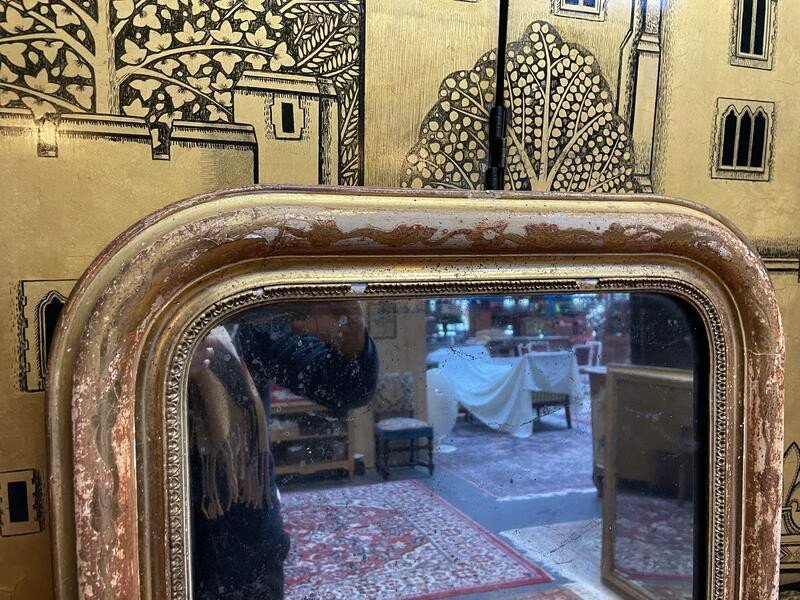 Louis Philippe Period Mirror Between Two-photo-1