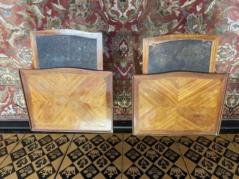 Pair Of Louis Transition Marquetry Bedside Tables-photo-1