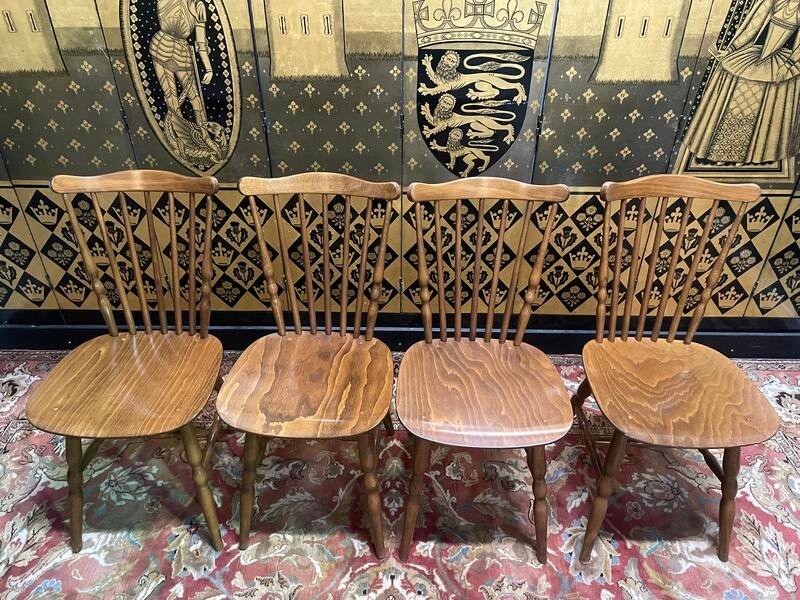 Set Of 4 Baumann "menuet" Bistro Chairs-photo-1