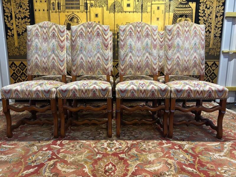 Set Of 8 Louis XIII Style Chairs