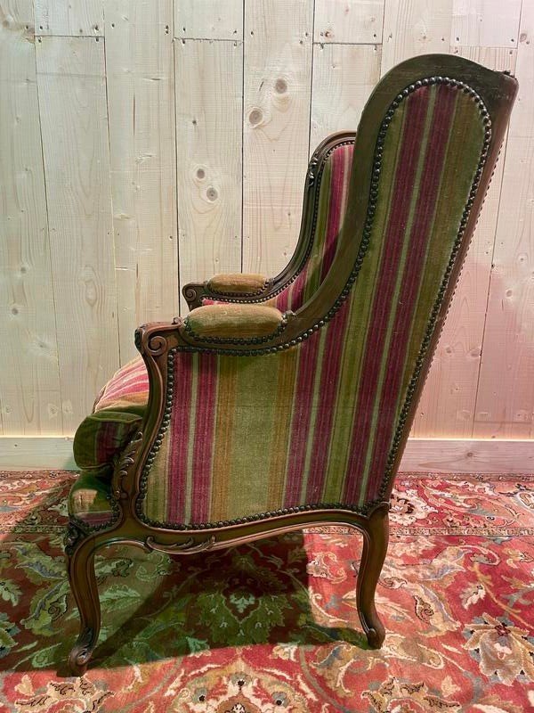 Fauteuil - Bergère à Oreilles De Style Louis XV -photo-1