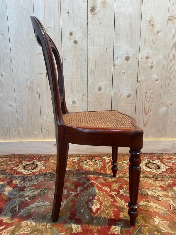 Set Of 4 Louis Philippe Caned Chairs -photo-1