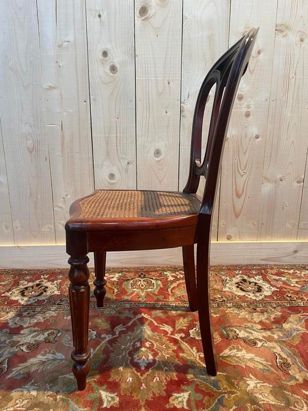 Set Of 4 Louis Philippe Caned Chairs -photo-4