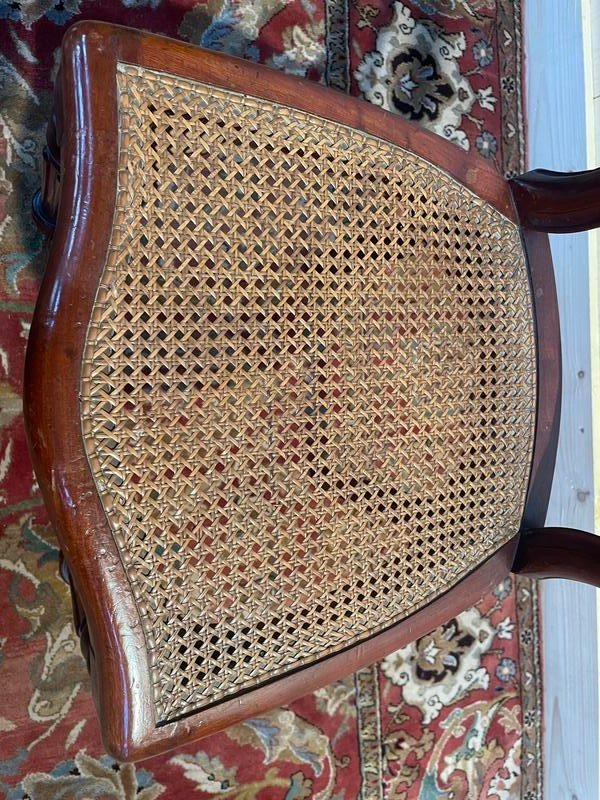 Set Of 4 Louis Philippe Caned Chairs -photo-5