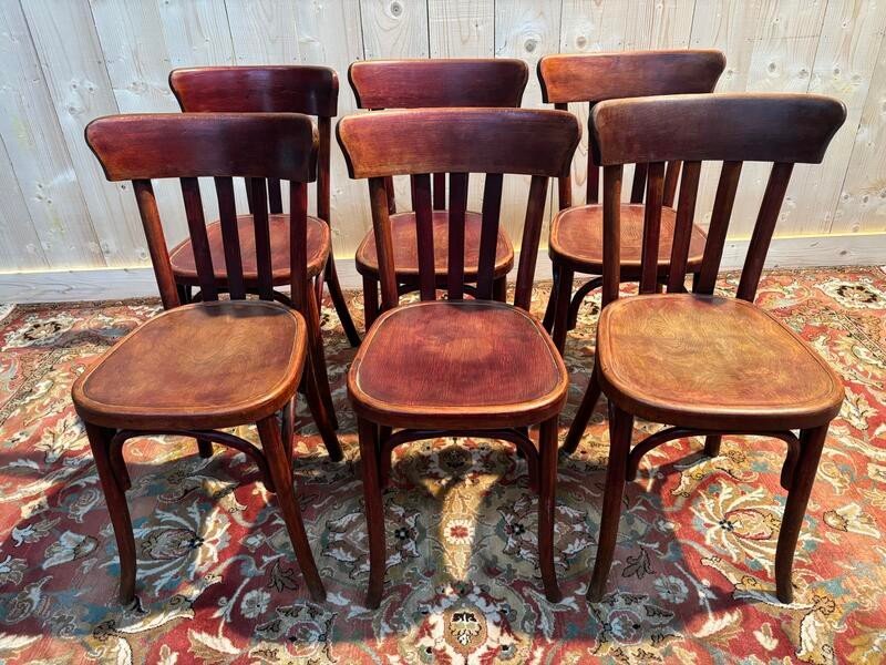 Set Of 6 Fischel Bistro Chairs-photo-4