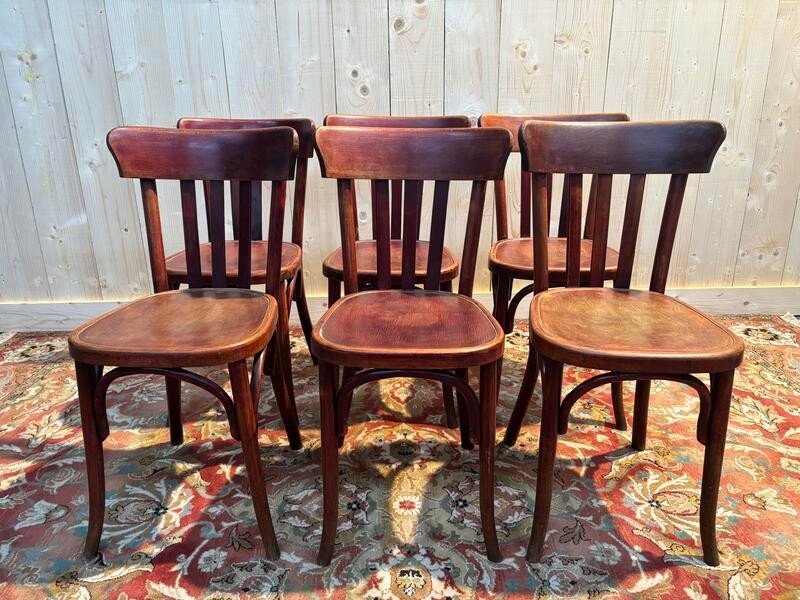 Set Of 6 Fischel Bistro Chairs