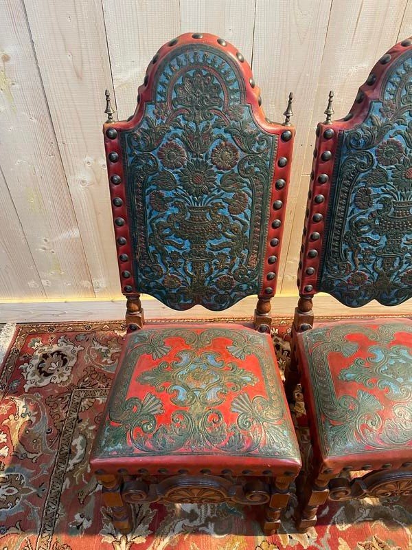 Suite De 4 Chaises Louis XIII-photo-2