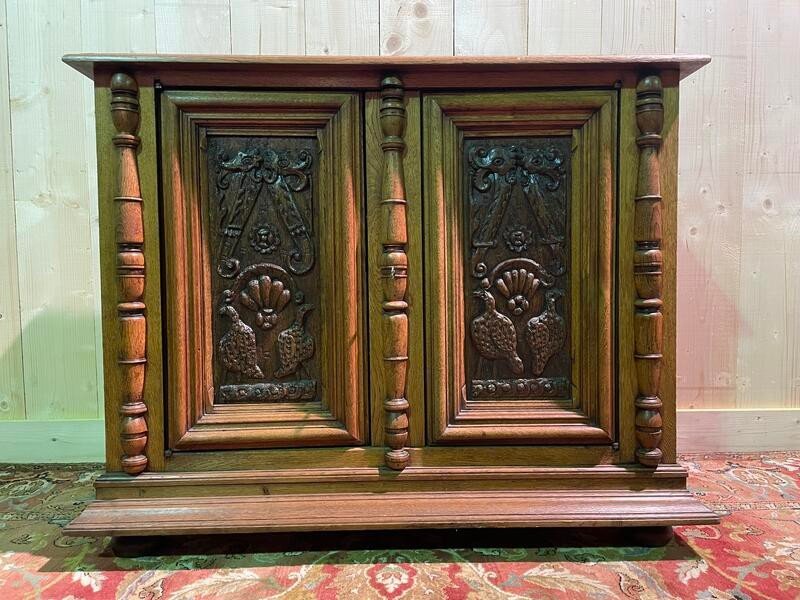 Renaissance Style Buffet In Carved Oak 