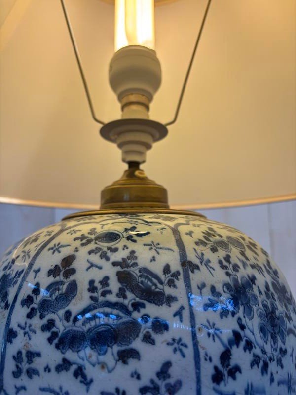 Blue And White Ceramic Floor Lamp -photo-4