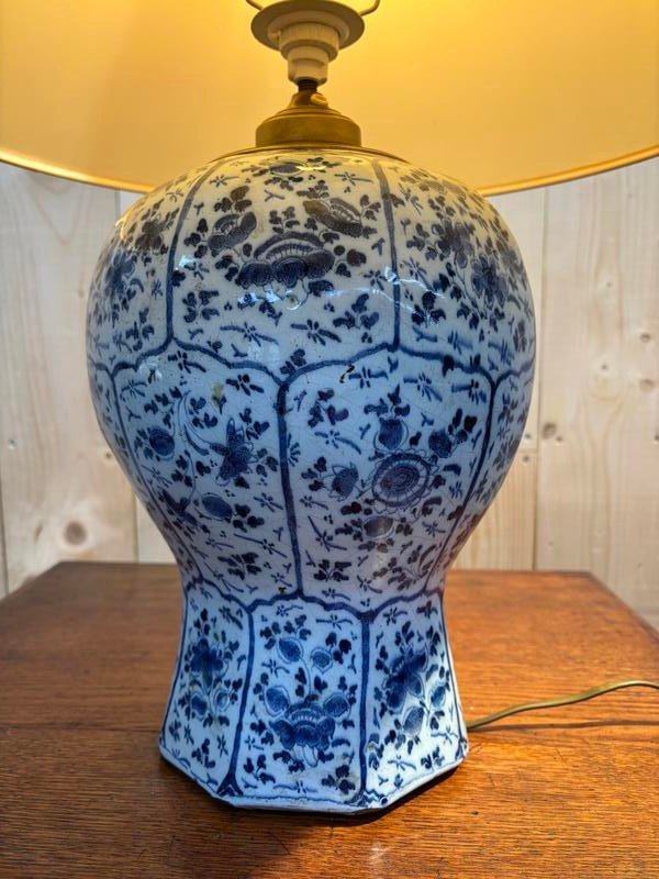 Blue And White Ceramic Floor Lamp -photo-4