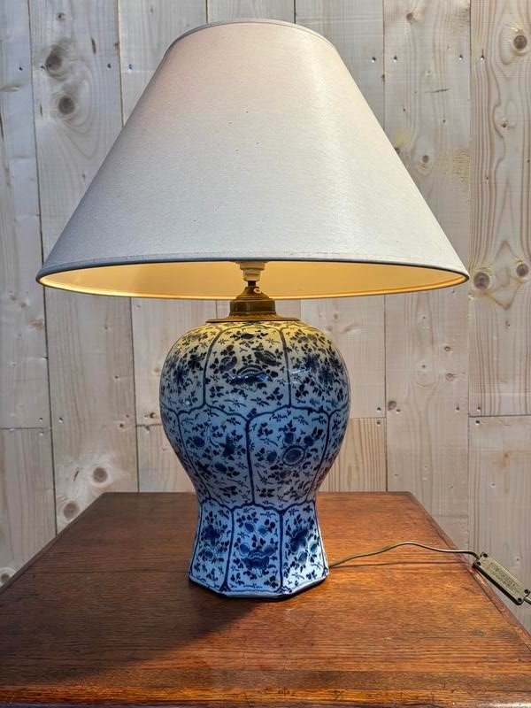 Blue And White Ceramic Floor Lamp 