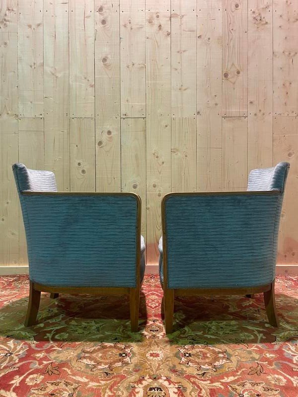 Pair Of Art Deco Period Armchairs - Bergères -photo-3