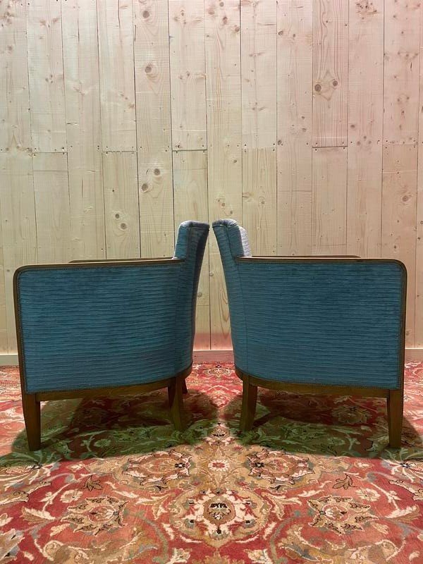 Pair Of Art Deco Period Armchairs - Bergères -photo-2