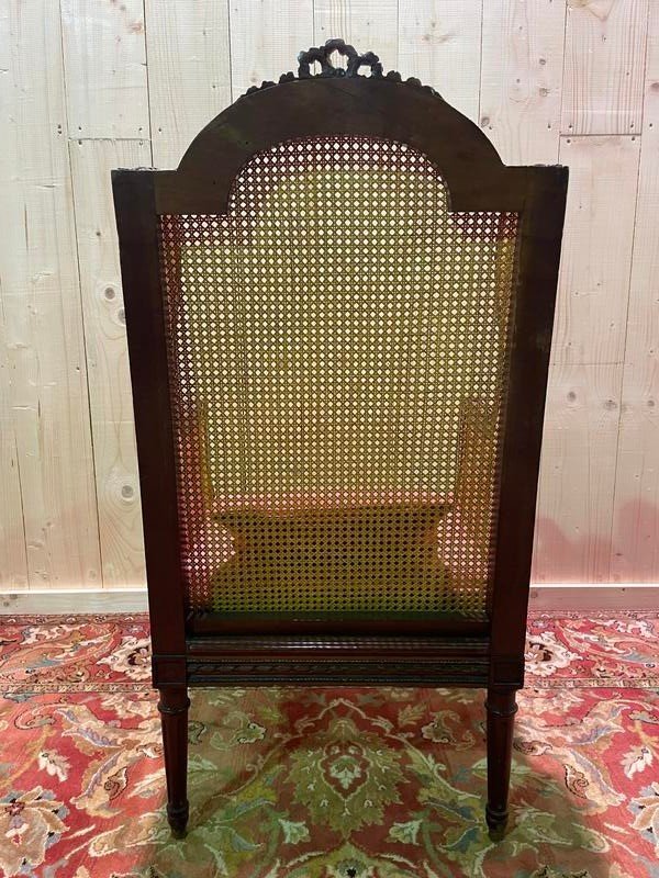 Bergère - Louis XVI Style Cane Armchair  -photo-1