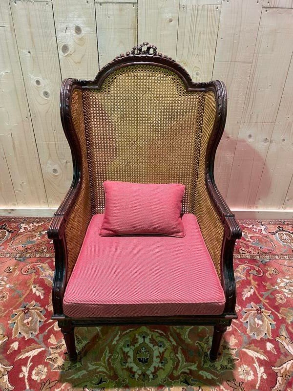 Bergère - Louis XVI Style Cane Armchair  -photo-2