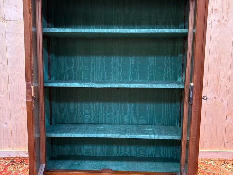 Empire Style Bookcase/display Cabinet In Cherry Wood.-photo-2