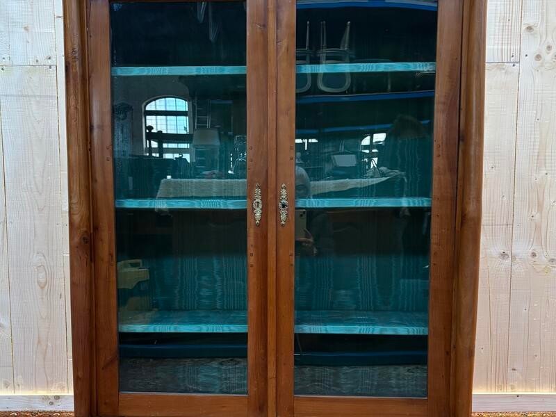 Empire Style Bookcase/display Cabinet In Cherry Wood.-photo-3