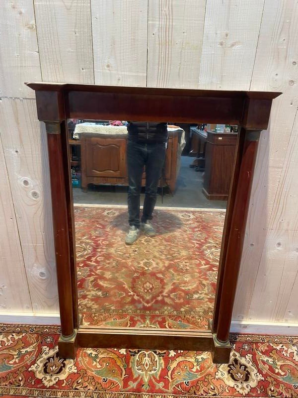 Mirror - Empire Trumeau In Mahogany-photo-1