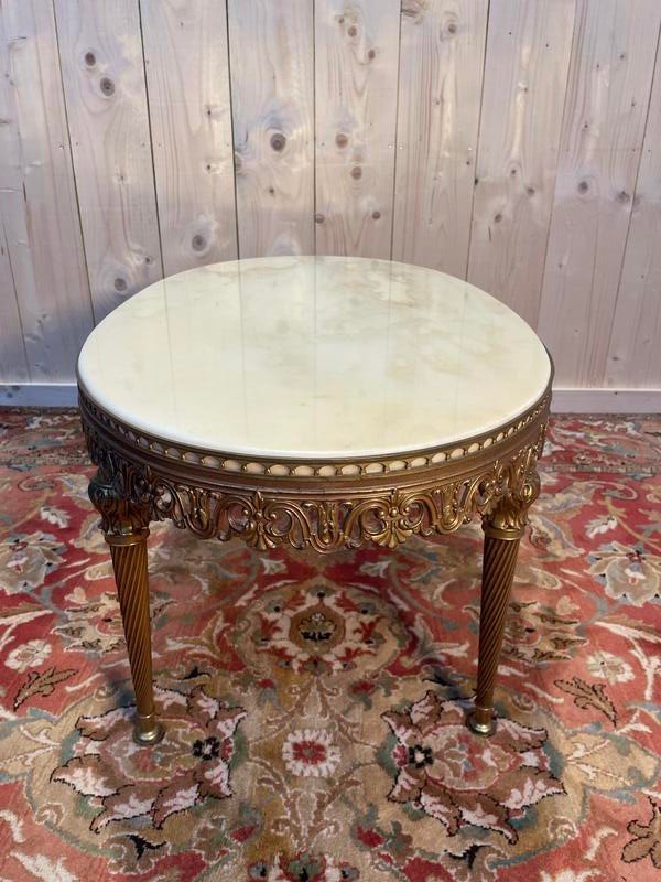 Louis XVI Style Oval Coffee Table -photo-2