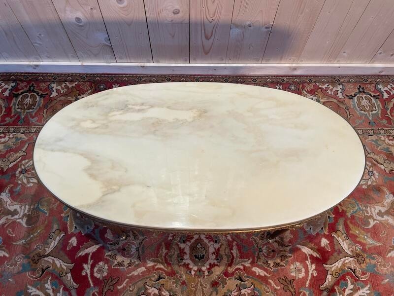 Louis XVI Style Oval Coffee Table -photo-4